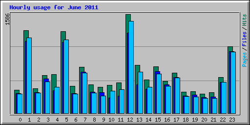 Hourly usage for June 2011