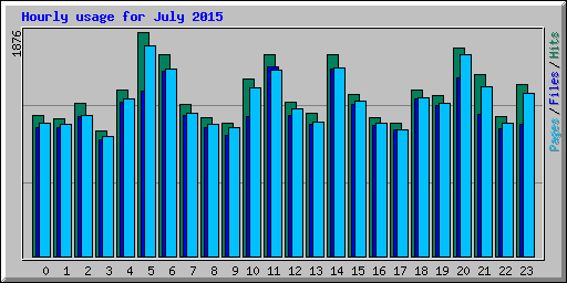 Hourly usage for July 2015