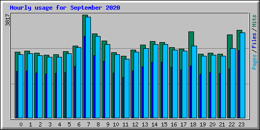 Hourly usage for September 2020